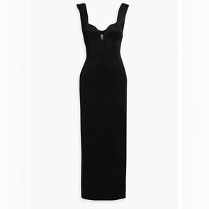 Galvan London wire-front scallop maxi dress